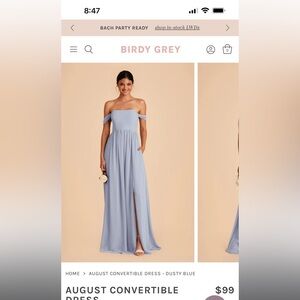 Birdy Grey August convertible Dusty Blue Bridesmaid Dress